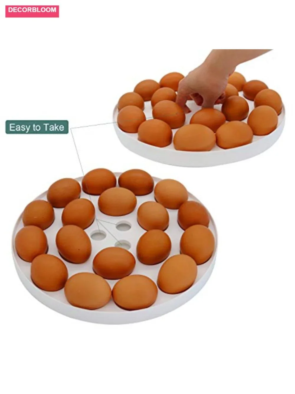Portable 3-in-1 Pie Cupcake Egg Carrier Food Storage with Lid Tray